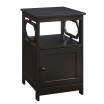 Omega End Table with Storage Cabinet And Shelf