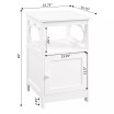 Omega End Table with Storage Cabinet And Shelf