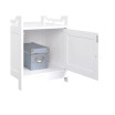 Omega End Table with Storage Cabinet And Shelf