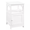 Omega End Table with Storage Cabinet And Shelf