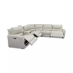 Danvors 6-Pc. Leather Sectional Sofa with 3 Power Recliners, Power Headrests, Console, and USB Power Outlet