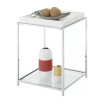 Palm Beach End Table with Shelf And Removable Trays