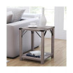 Green River Modern Farmhouse Engineered Wood End Table And Powder Coated Steel Accents
