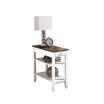 American Heritage 1 Drawer Chairside End Table with Shelves
