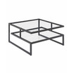 Royal Crest Stripes 2 Tier Glass Coffee Table