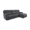 Hutchenson 3-Pc. Fabric Chaise Sectional with Power Recliner and Power Headrest