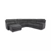 Hutchenson 6-Pc. Fabric Chaise Sectional with 2 Power Recliners and Console
