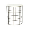 18.25" Marble Round Accent Table with Marble Top