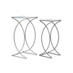 Metal with Glass Accent Table - Set of 2