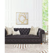 Luxe Baron 92" Genuine Leather Chesterfield Sofa