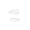 65" Steel Ellison Convertible Sofa