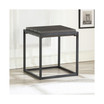 Tekoa 22" Square Wood and Iron End Table