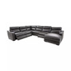 Gabrine 6-Pc. Leather Sectional with 3 Power Headrests and Chaise
