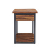 Claremont Rustic Wood End Table with Drawer and Low Shelf