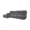 Hutchenson 4-Pc. Fabric Chaise Sectional with 1 Power Recliner, Power Headrest and Console