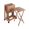 Brienda 5-Piece Wood Flip Top Snack Table Set