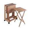 Brienda 5-Piece Wood Flip Top Snack Table Set