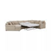 Wrenley 170" 3-Pc. Fabric Sectional Full Sleeper Cuddler Chaise Sofa