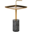 Artemis Square Brass Top Side Table