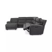 Hutchenson 5-Pc. Fabric Chaise Sectional with 2 Power Recliners