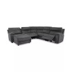 Hutchenson 5-Pc. Fabric Chaise Sectional with 2 Power Recliners