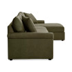 Wrenley 134" 3-Pc. Fabric Sectional Chaise Sleeper Sofa