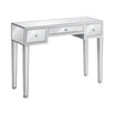 Mirrored Console Table with 3 Storage Drawers