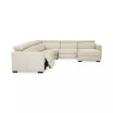 Nevio 6-pc Leather Sectional Sofa with Chaise, 2 Power Recliners and Articulating Headrests
