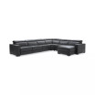 Nevio 6-pc Leather Sectional Sofa with Chaise, 2 Power Recliners and Articulating Headrests