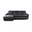 Gabrine 3-Pc. Leather Sectional with 2 Power Headrests & Chaise
