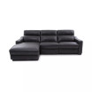 Gabrine 3-Pc. Leather Sectional with 2 Power Headrests & Chaise