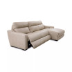 Gabrine 3-Pc. Leather Sectional with 2 Power Headrests & Chaise