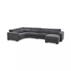 Nevio 124" 5-Pc. Fabric Sectional Sofa with Chaise