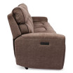 Hutchenson 3-Pc. Fabric Sectional with 3 Power Recliners and Power Headrests