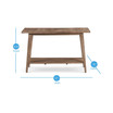 Milani 47" Solid Mango Rectangular Sofa Table