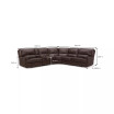 Binardo 136" 6 Pc Zero Gravity Leather Sectional with 2 Power Recliners and 1 Console