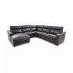 Gabrine 5-Pc. Leather Sectional with 2 Power Headrests and Chaise