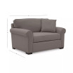 Astra 59" Roll Arm Fabric Chair Bed