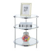 Royal Crest 3 Tier Round Glass End Table