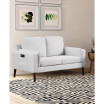 35" Wood, Steel, Foam and Polyester Nate with Power and USB Ports Loveseat