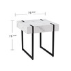 Rangy Modern Faux Marble End Table