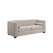 Coaster Home Furnishings Cairns Stationary Sofa with Tufted Back and Lumbar Pillows