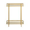 Robillard 22" Wide Metal and Glass Rectangular Console Table