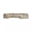 Wrenley 170" 3-Pc. Fabric Sectional Cuddler Chaise Sofa