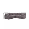 Rhyder 5-Pc. Fabric Sectional Sofa with Armless Chair
