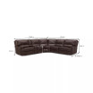 Binardo 136" 6 Pc. Zero Gravity Leather Sectional with 3 Power Recliners and 1 Console
