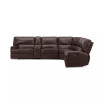 Binardo 136" 6 Pc. Zero Gravity Leather Sectional with 3 Power Recliners and 1 Console