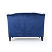 Leora Modern Glam Tufted Wingback Loveseat