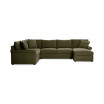 Wrenley 138" 3-Pc. Fabric Sectional Chaise Sleeper Sofa