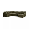 Wrenley 138" 3-Pc. Fabric Sectional Chaise Sleeper Sofa